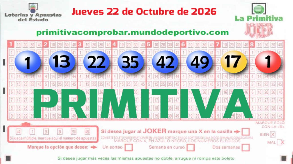 Primitiva del 2026-10-22