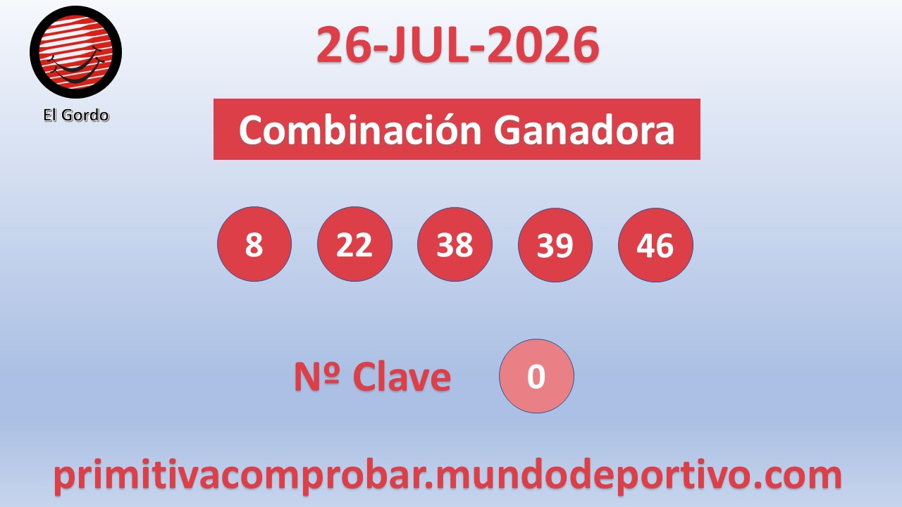 Gordo de la Primitiva del 2026-07-26