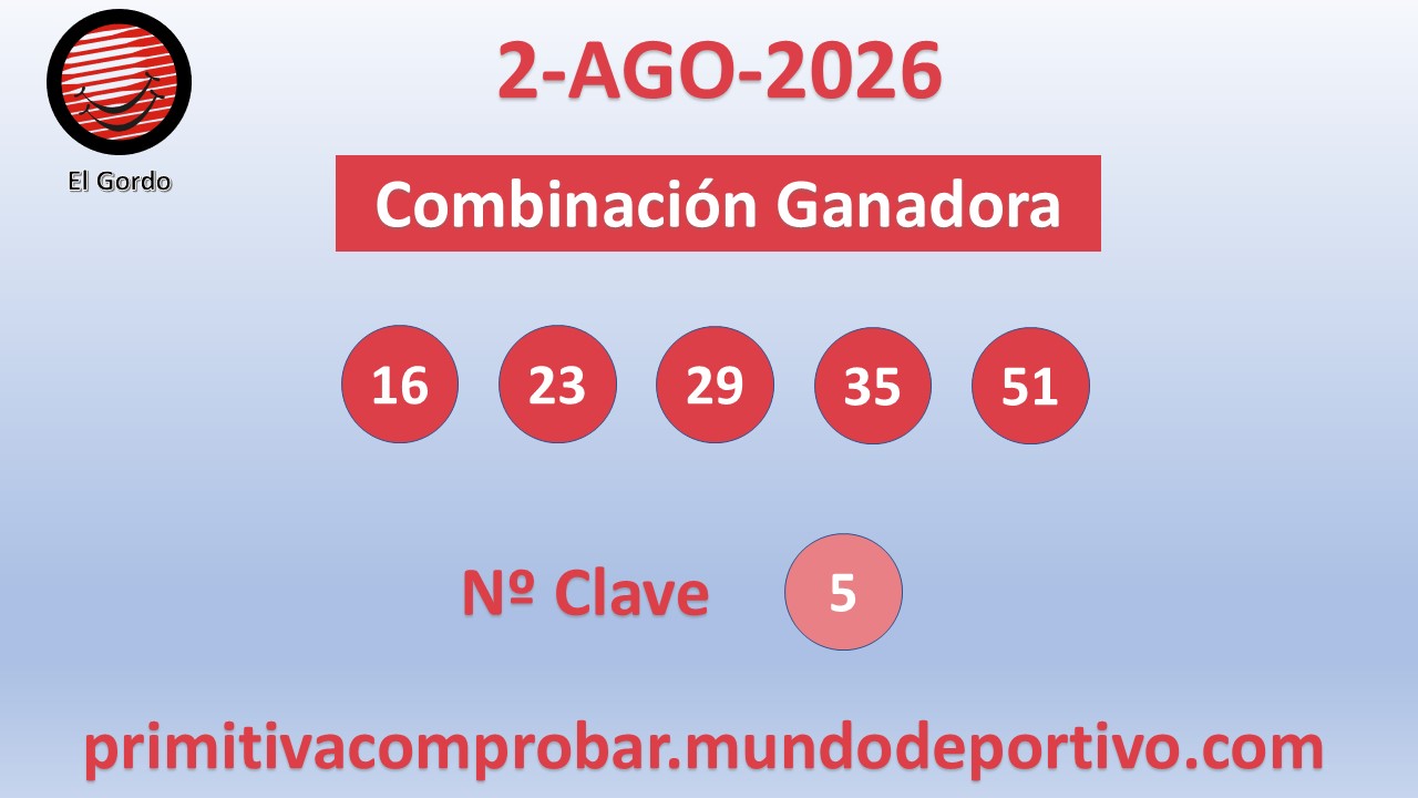 Gordo de la Primitiva del 2026-08-02