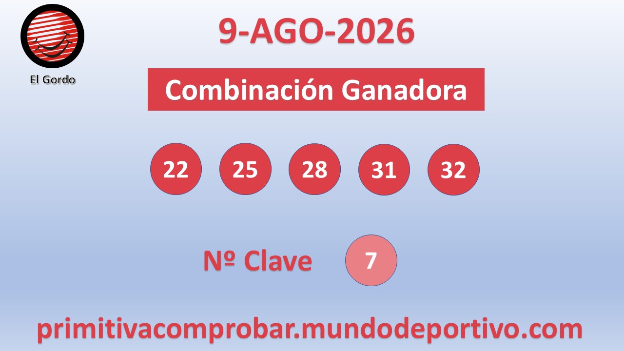 Gordo de la Primitiva del 2026-08-09