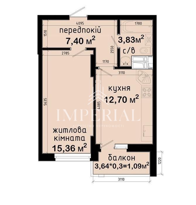1-кімнатна квартира