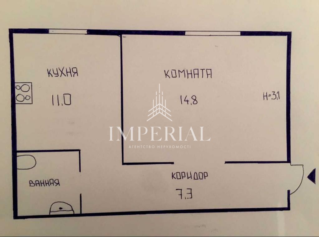 1-кімнатна квартира