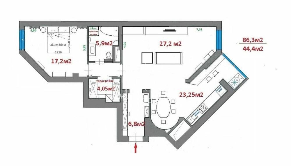 2-кімнатна квартира