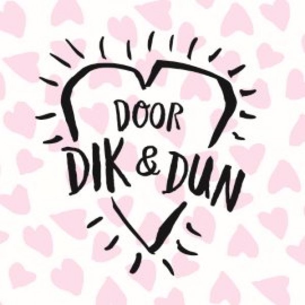 door dik en dun