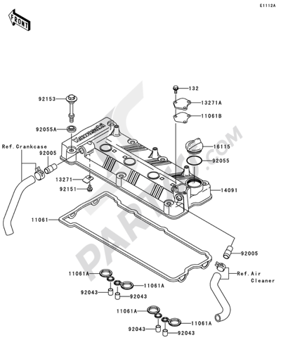 Kawasaki JET SKI STX-15F 2008 Cylinder Head Cover(A9F/AAF)