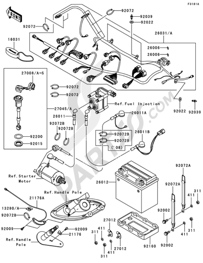Electrical Equipment(1/2)(A6F/A7F) Kawasaki JET SKI STX-15F 2008