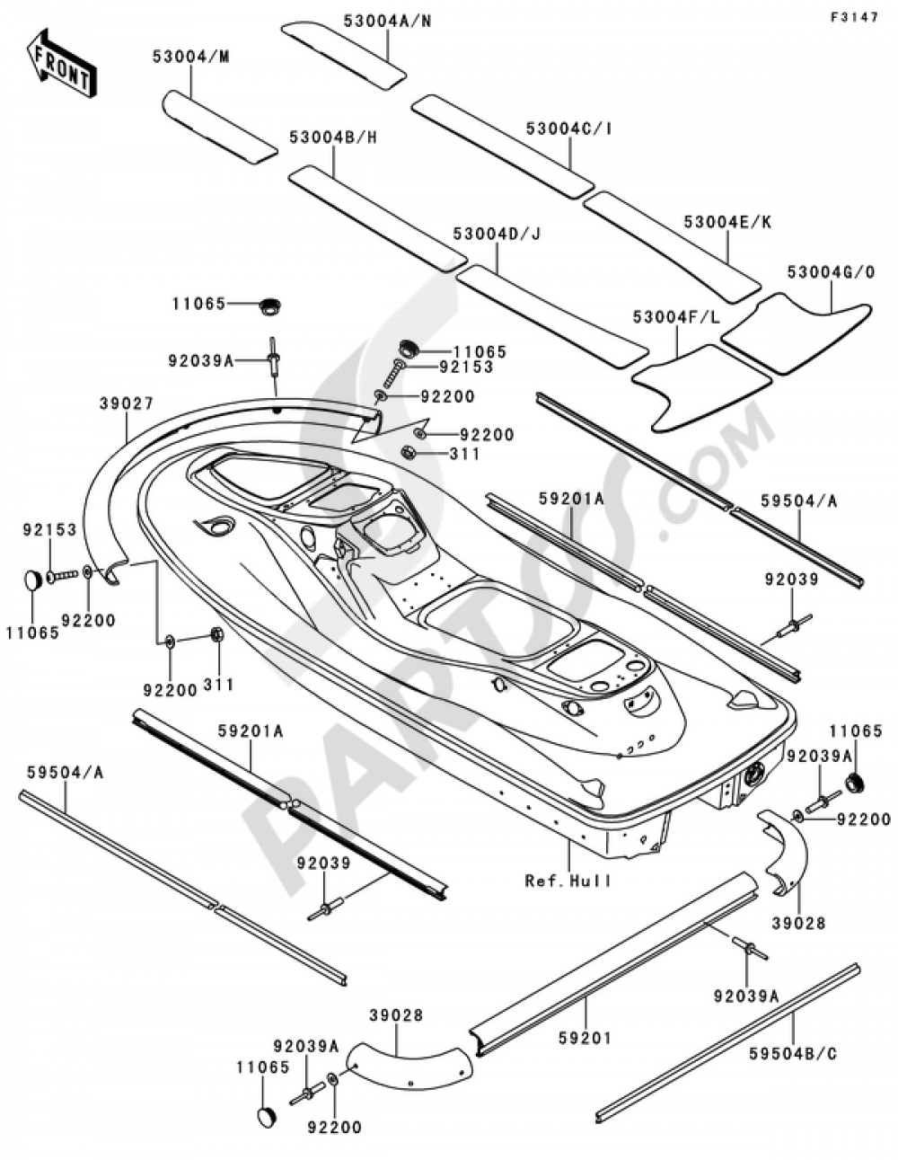 Pads Kawasaki JET SKI STX-15F 2011