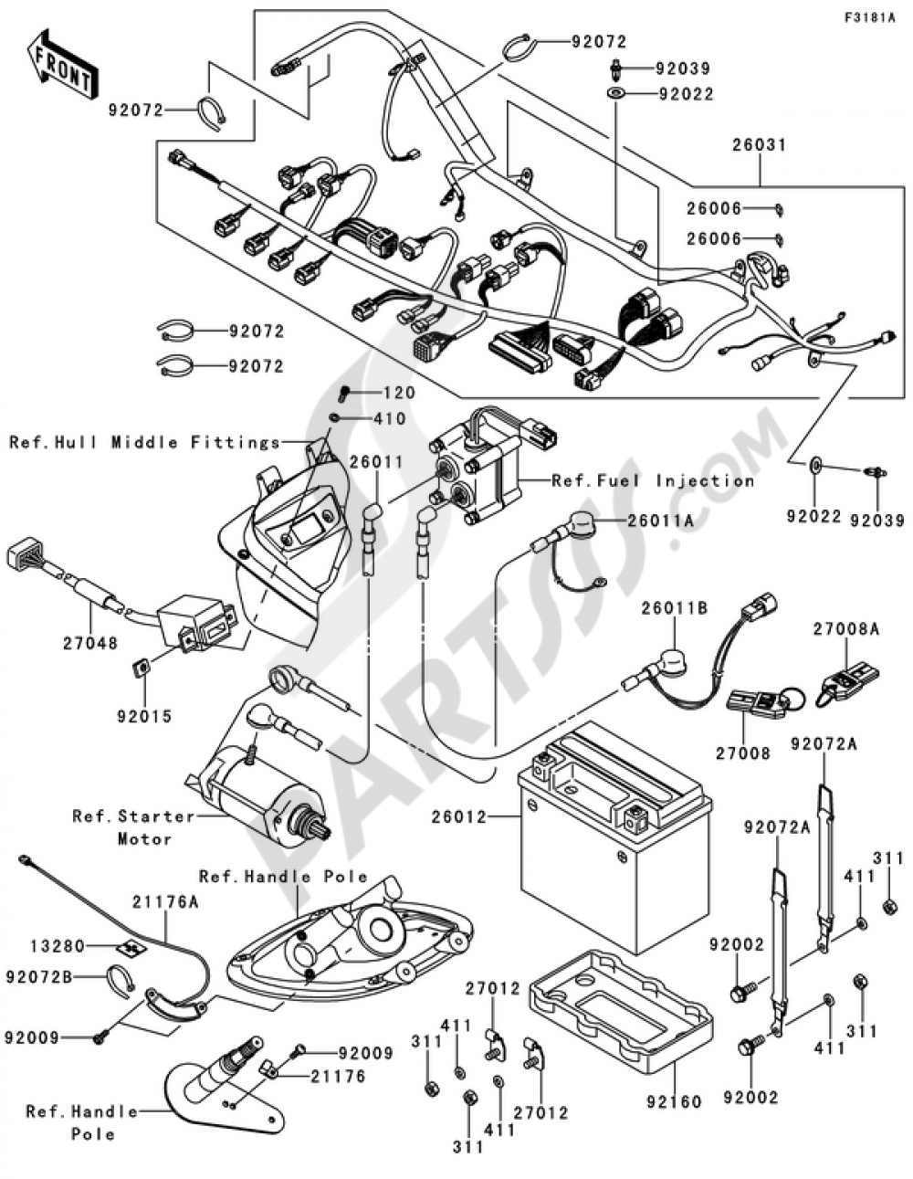 Electrical Equipment(AFF) Kawasaki JET SKI STX-15F 2011