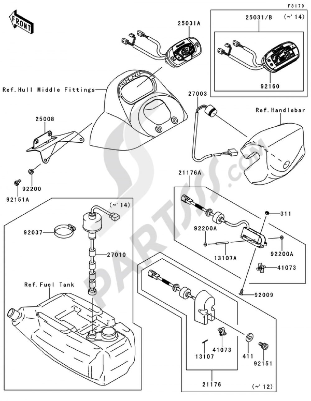 Meters Kawasaki JET SKI STX-15F 2014