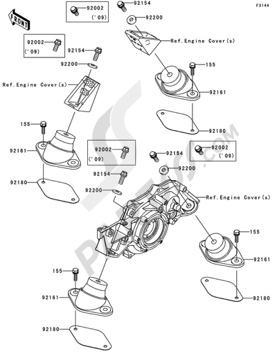 Kawasaki JET SKI ULTRA 260X 2010 Engine Mount