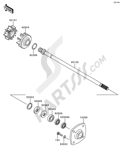 Kawasaki JET SKI ULTRA 300LX 2012 DRIVE SHAFT