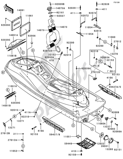 Kawasaki JET SKI ULTRA LX 2007 Hull(1/2)