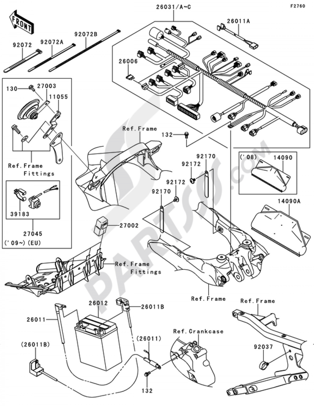 Chassis Electrical Equipment Kawasaki KFX450R 2008