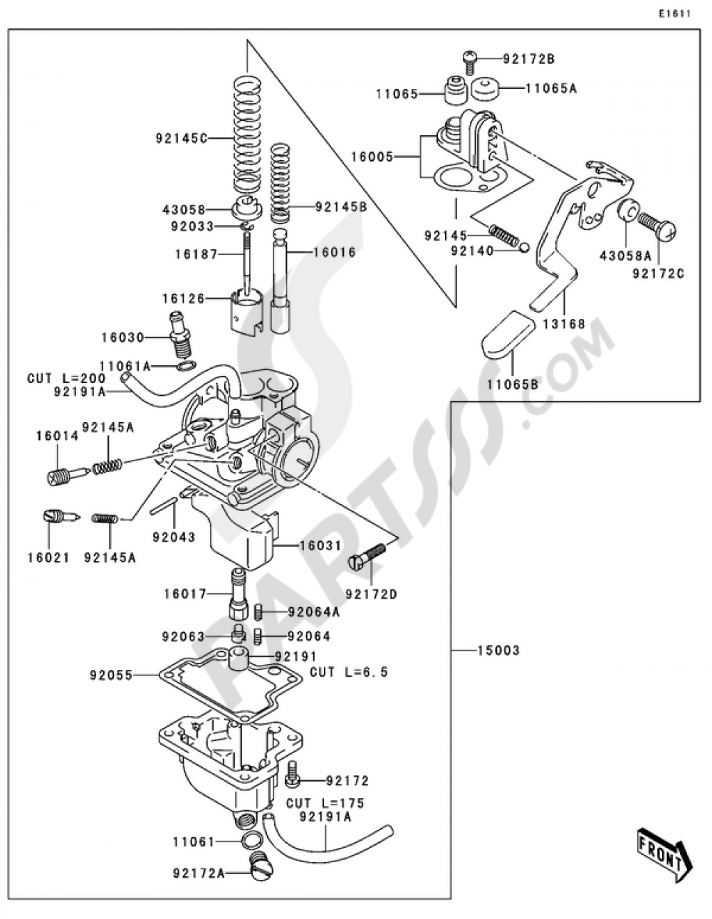 Replacement_Carburetor Kawasaki_KFX_90 replaces_oem# (15004-Y002