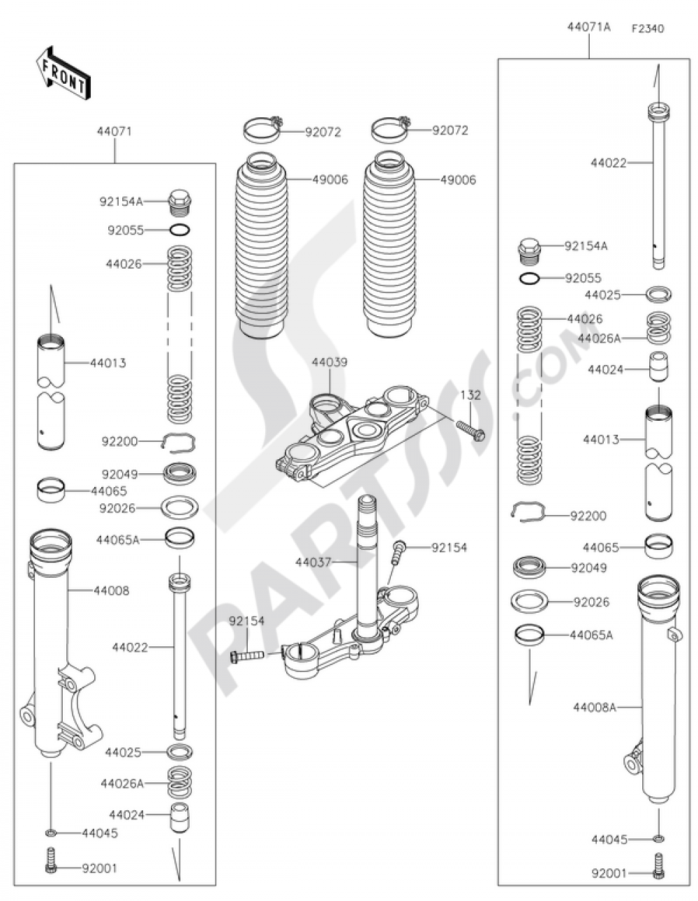 フロントフォーク Kawasaki KLX150L 2014