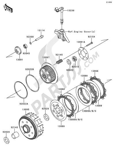 シリンダーヘッド Kawasaki KLX250 2013