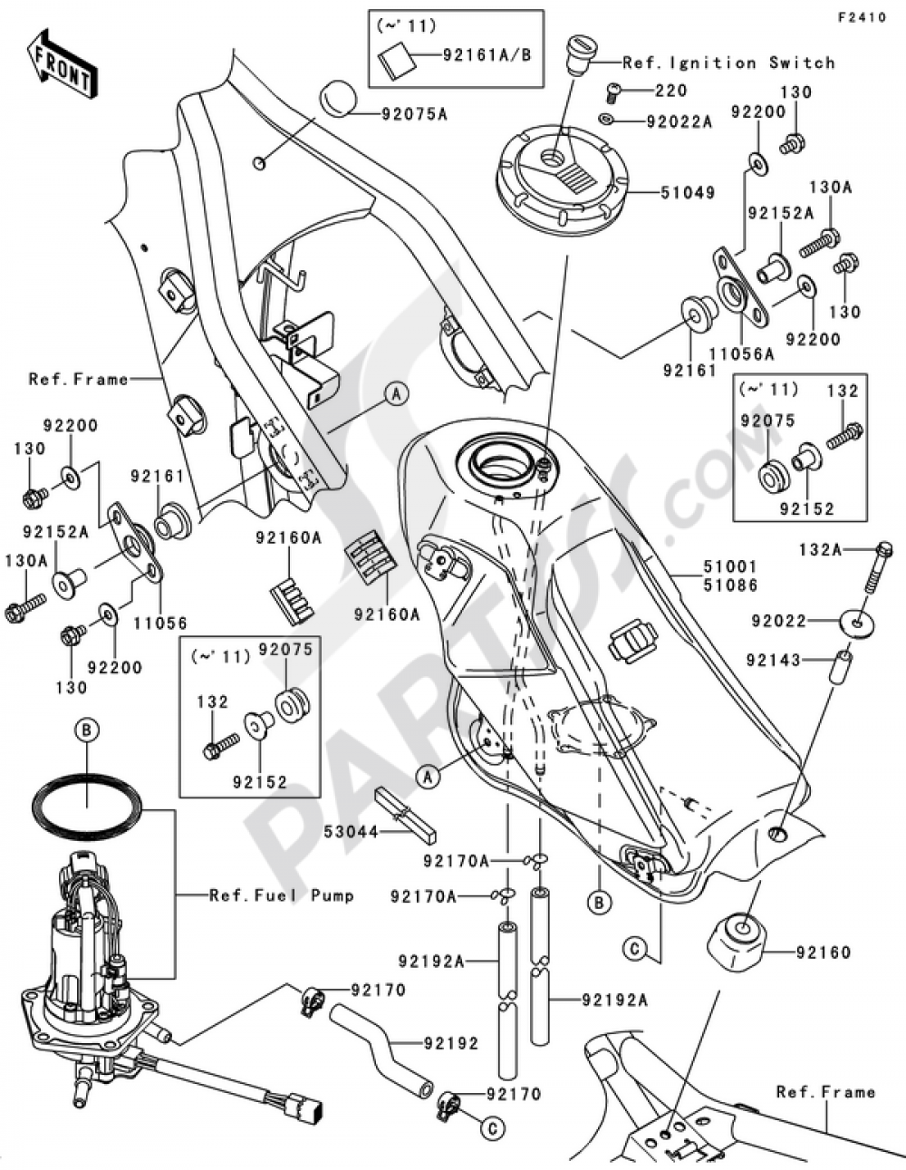 FUEL TANK Kawasaki KLX250 2013