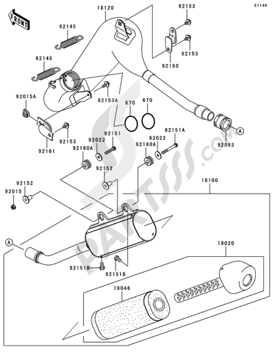 Kawasaki KX125 2008 Muffler(s)