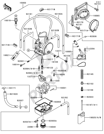 Kawasaki KX125 2008 Carburetor(1/3)