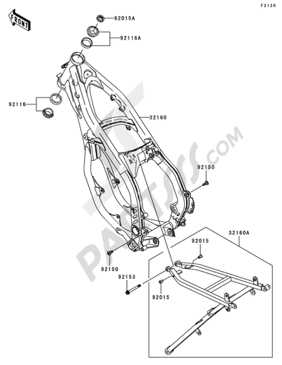 Kawasaki KX125 2008 フレーム