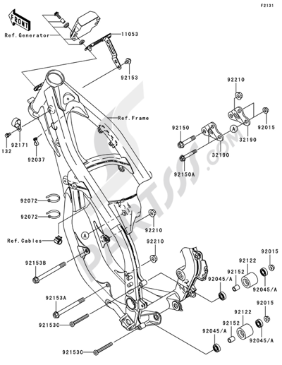 Kawasaki KX125 2008 Frame Fittings