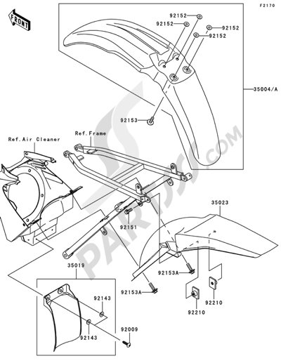 Kawasaki KX125 2008 Fenders