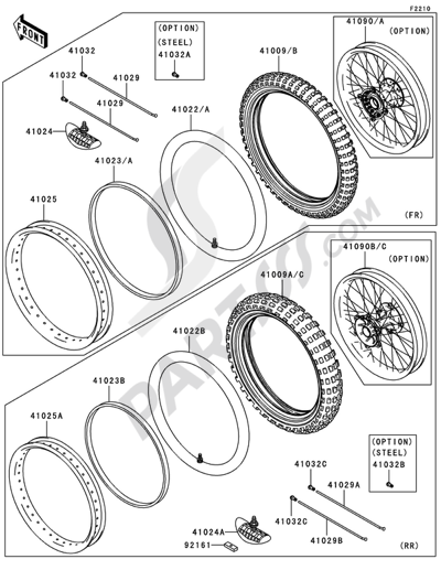 Kawasaki KX125 2008 Tires
