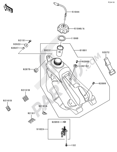 Kawasaki KX125 2008 燃料タンク