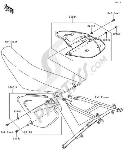 Kawasaki KX125 2008 Side Covers