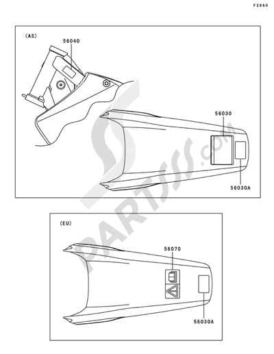 Kawasaki KX125 2008 Labels(M6F/M7F)