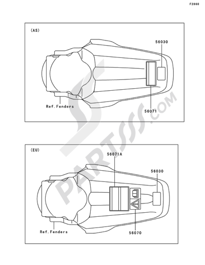 Kawasaki KX125 2008 Labels(M8F)