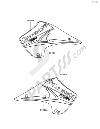 Kawasaki KX125 2008 Decals(M6F)