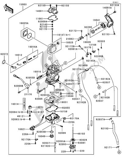 Carburetor Repair Kit / Jet Kit For Kawasaki KX250F (2004-2005) – Sledpartsguy CK8541