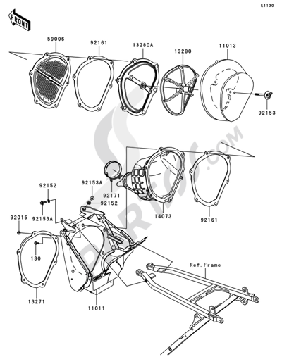 シリンダーヘッド Kawasaki KX250F 2008