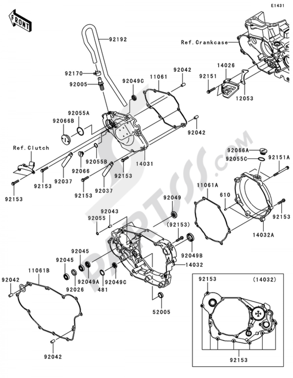 Engine Cover(s) Kawasaki KX450F 2008