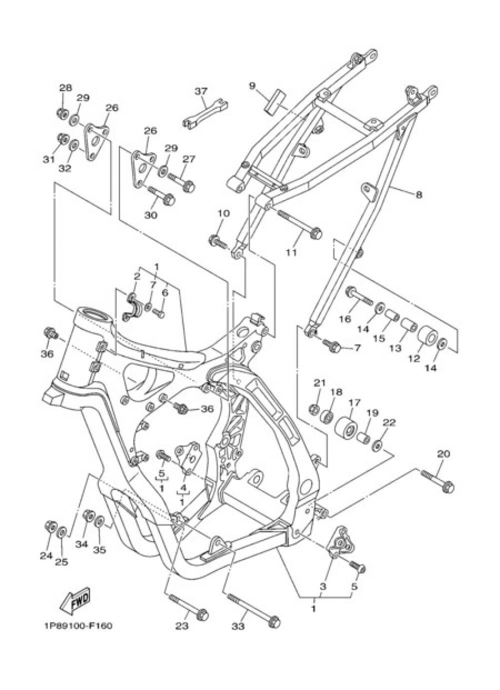 FRAME Yamaha YZ250 2009