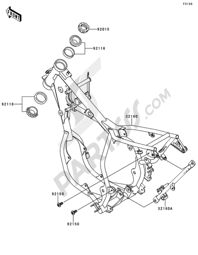 パーツ Kawasaki KX65 Front Fork(1/2) Kawasaki KX65 2014