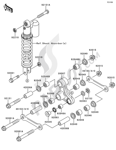 パーツ Kawasaki KX65 Front Fork(1/2) Kawasaki KX65 2014