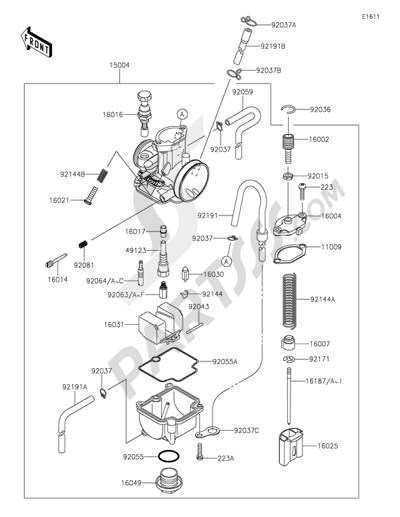 Carburetor(1/2) Kawasaki KX85 2014