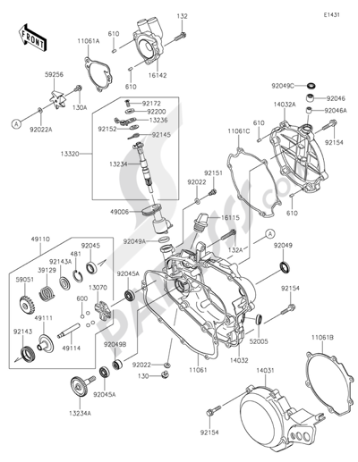 Kawasaki KX85 2016 Engine Cover(s)(1/2)