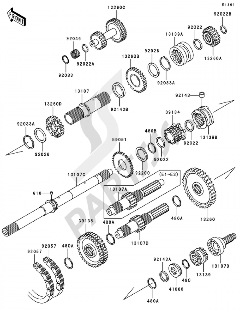 Transmission Kawasaki MULE 3010 4X4 2002