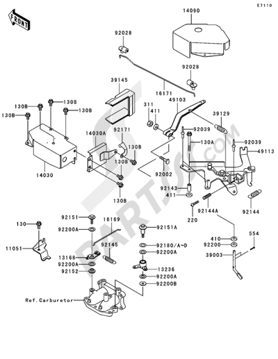 Kawasaki MULE 3010 4X4 2005 Control