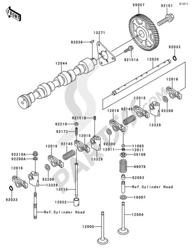 Kawasaki MULE 4010 DIESEL 4X4 2011 Valve(s)/Camshaft(s)