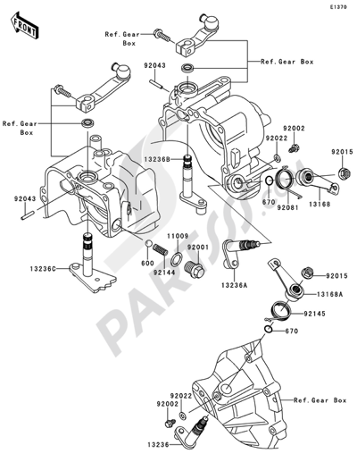 Kawasaki MULE 4010 DIESEL 4X4 2011 Gear Change Mechanism