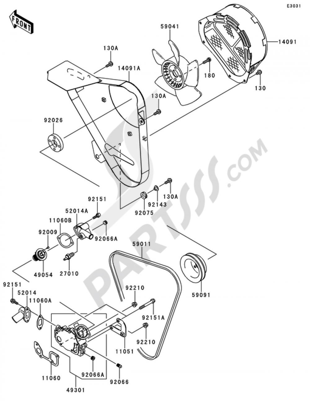 WATER PUMP Kawasaki MULE 4010 DIESEL 4X4 2011