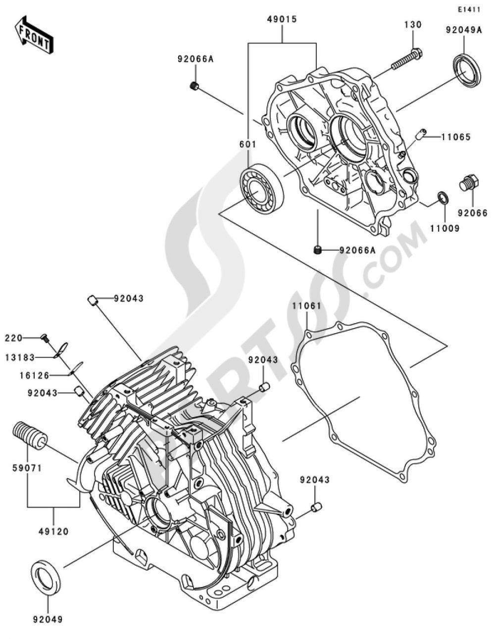 Crankcase Kawasaki MULE 600 2007