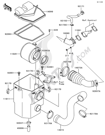 Muffler & Gasket For Kawasaki Mule 600 610 (2004-2011) - 18091-0235, 18091-0487