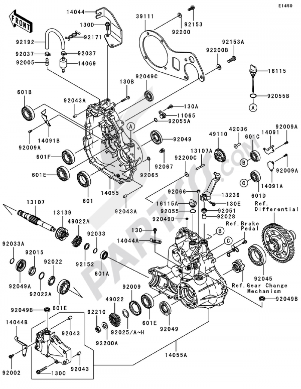 Gear Box(1/2) Kawasaki MULE 610 4X4 2007