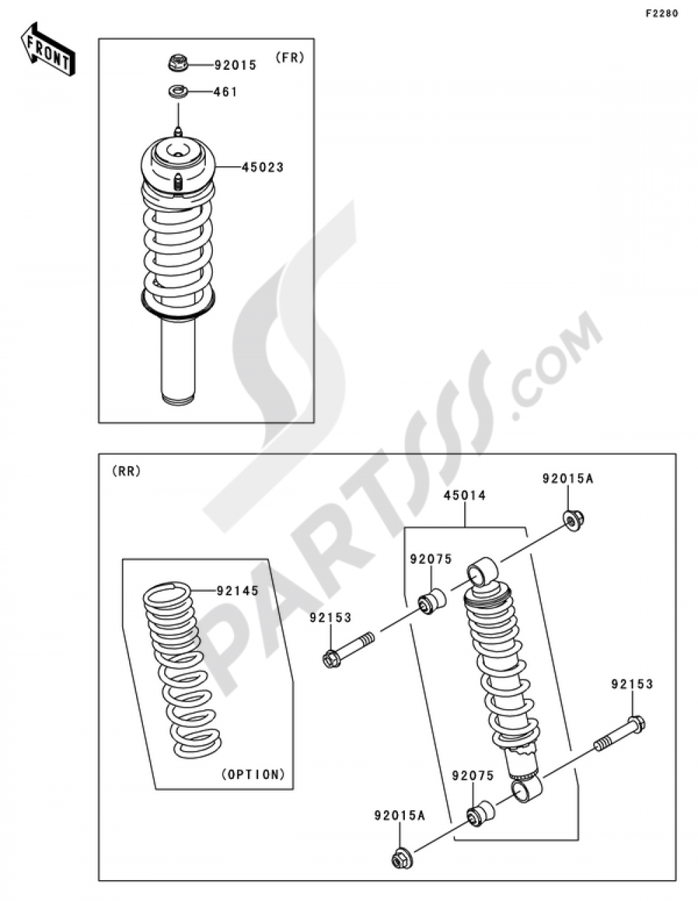 Shock Absorber(s) Kawasaki MULE 610 4X4 2012