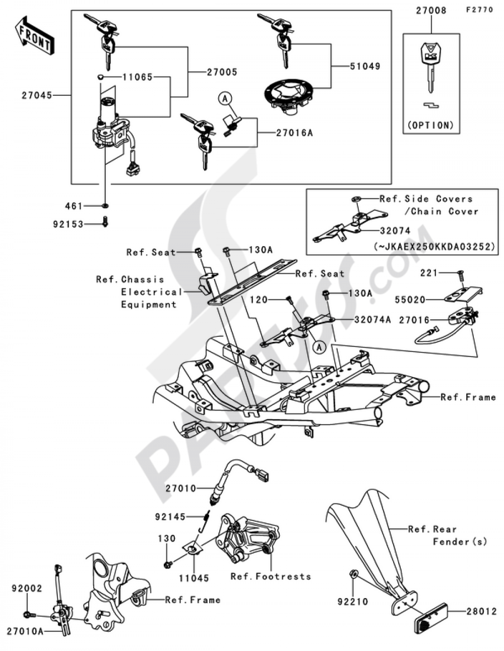 Ignition Switch Kawasaki NINJA 250R 2010